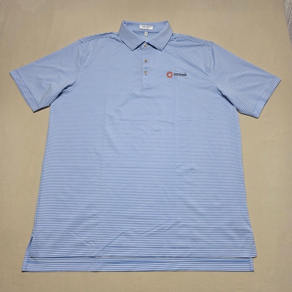 Peter Millar Other - Peter Millar Summer Comfort Polo Shirt Men XL Blue/White Striped Pullover RegFit